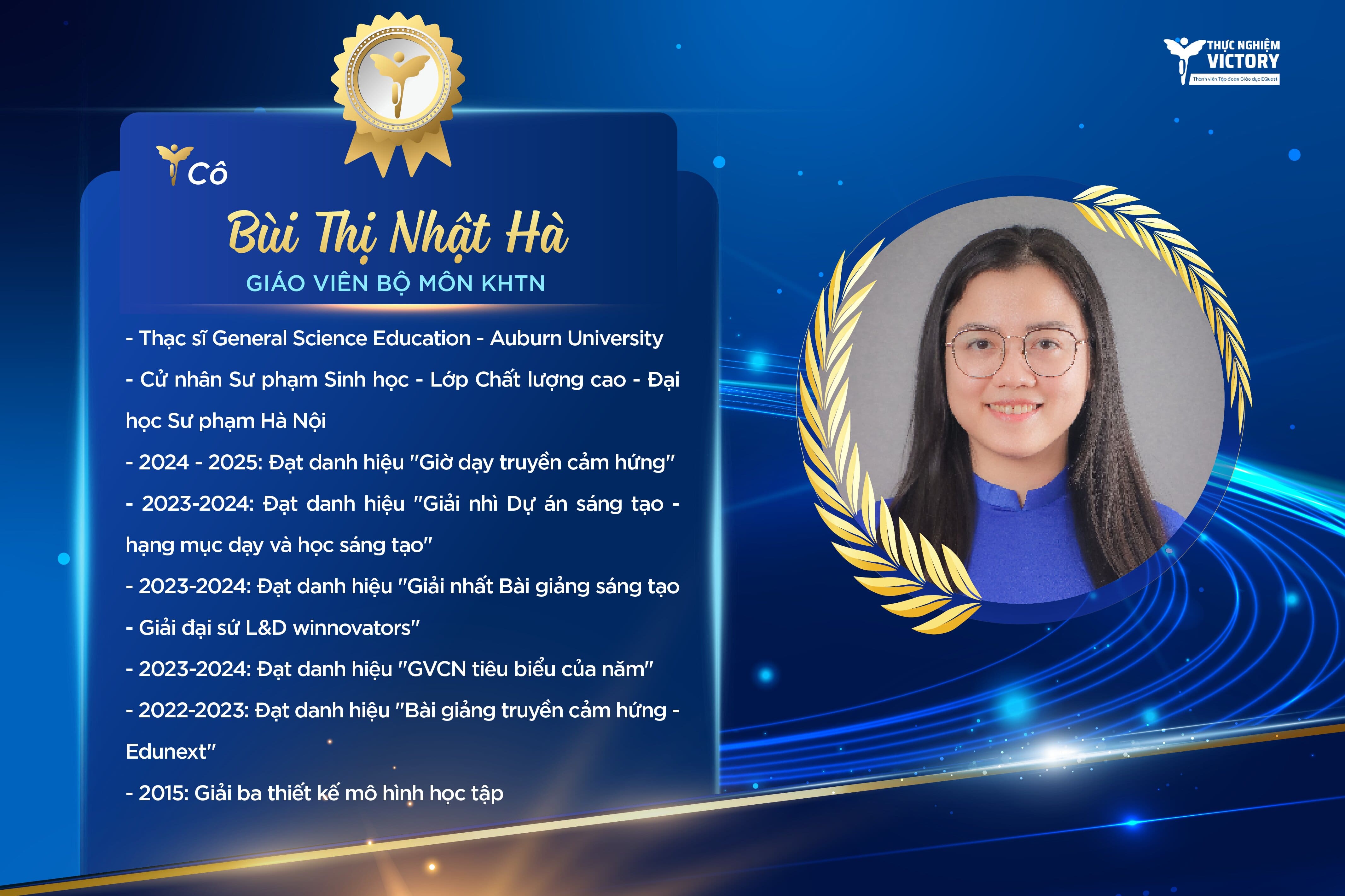 GIÁO VIÊN TIÊU BIỂU TRƯỜNG THCS THỰC NGHIỆM VICTORY: NHỮNG "NGƯỜI LÁI ĐÒ" ƯƠM MẦM CHẤT LƯỢNG GIÁO DỤC VƯỢT TRỘI 5 Nhat ha 01